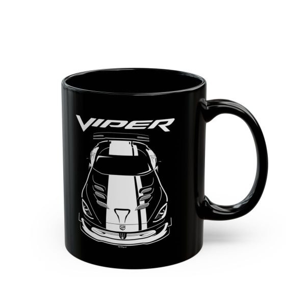 Dodge Viper ACR 5th generation White Stripes Mug 11 oz by Auto Art Apparel