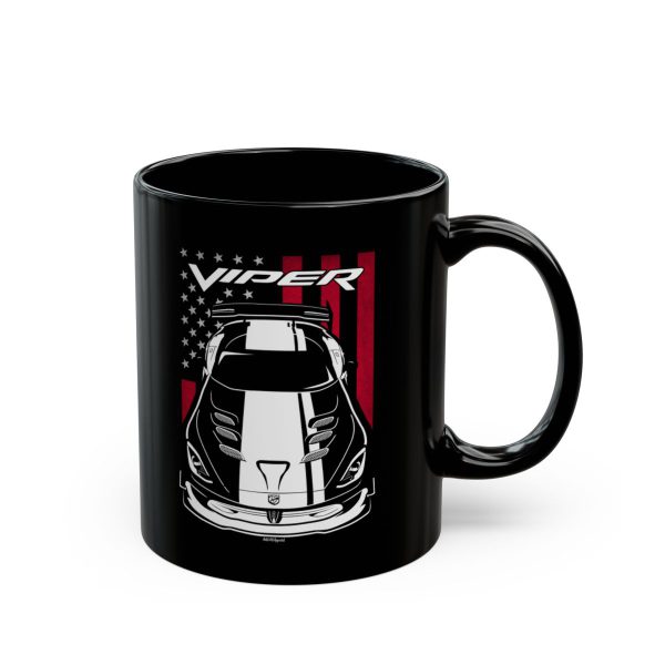 Dodge Viper ACR 5th generation White Stripes Mug - US Flag Coffee Mug 11 oz by Auto Art Apparel