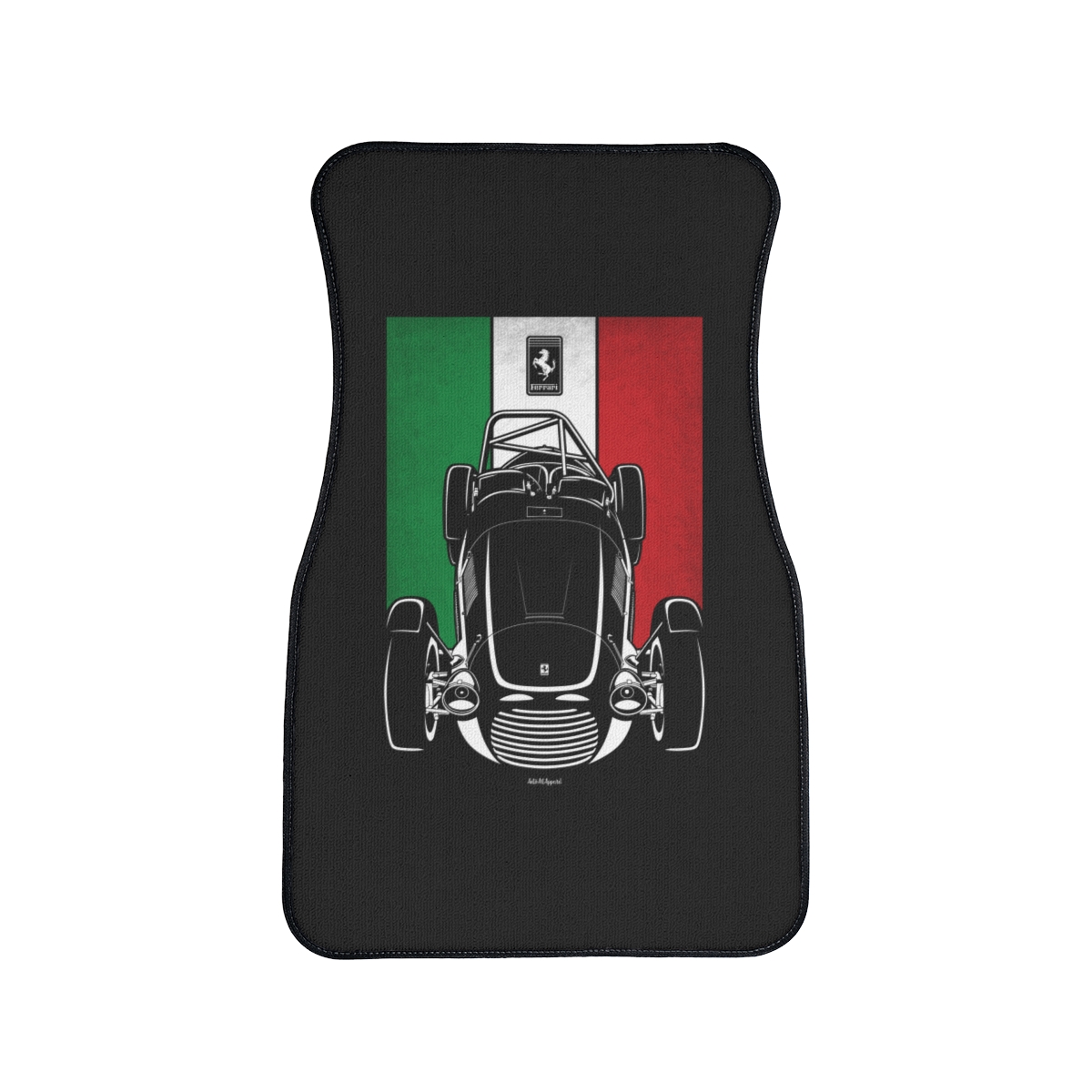 Ferrari 166 Inter Sport Car Mat - Italy Flag Floor Mats Front Carpet Floor Mats by Auto Art Apparel