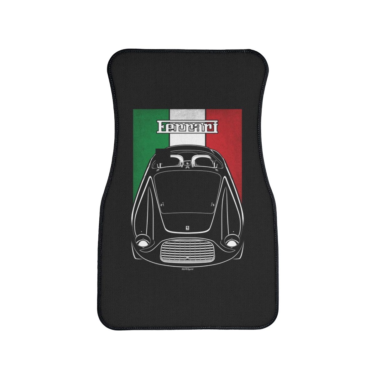 Ferrari 166 MM Barchetta Car Mat - Italy Flag Floor Mats Front Carpet Floor Mats by Auto Art Apparel