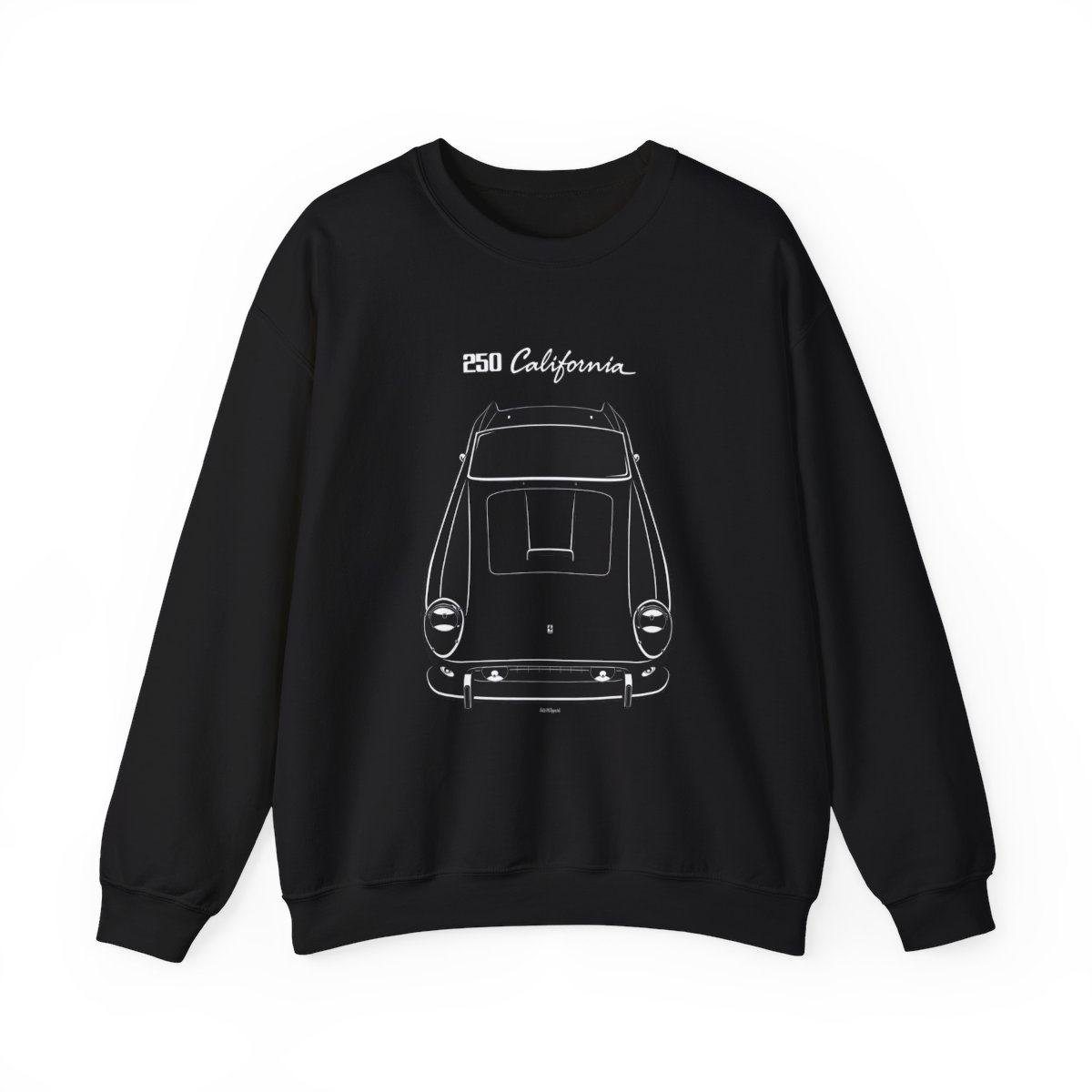 Ferrari 250 California Crewneck Sweatshirt Black by Auto Art Apparel