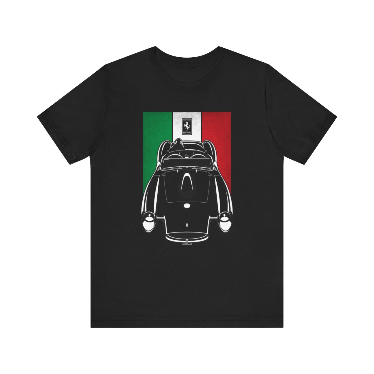 Ferrari 250 Testa Rossa T-shirt - Italy Flag Shirt Black by Auto Art Apparel
