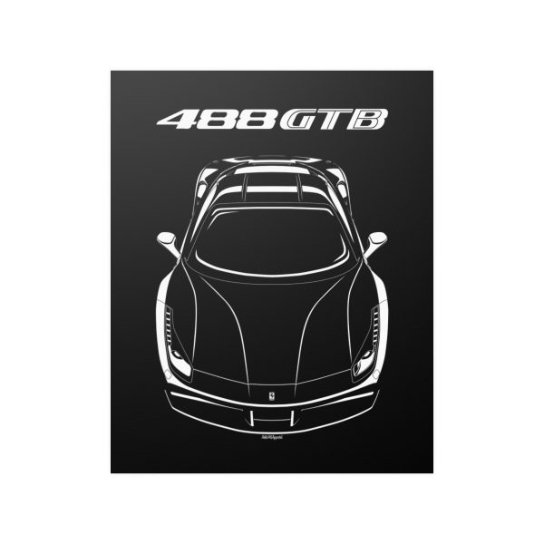 Ferrari 488 GTB Poster 16 x 20 inch by Auto Art Apparel