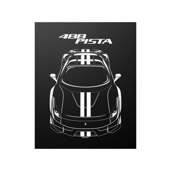 Ferrari 488 Pista Poster 16 x 20 inch by Auto Art Apparel