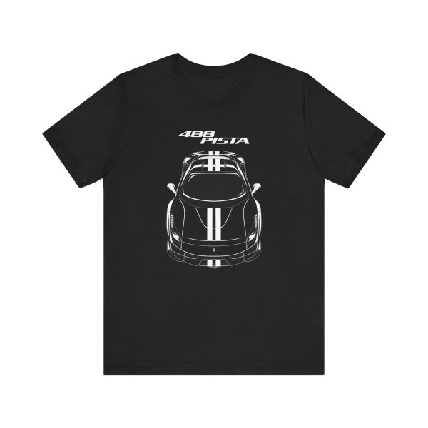 Ferrari 488 Pista T-shirt Black by Auto Art Apparel