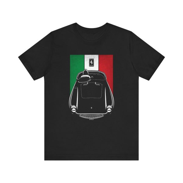 Ferrari 500 Mondial T-shirt - Italy Flag Shirt Black by Auto Art Apparel