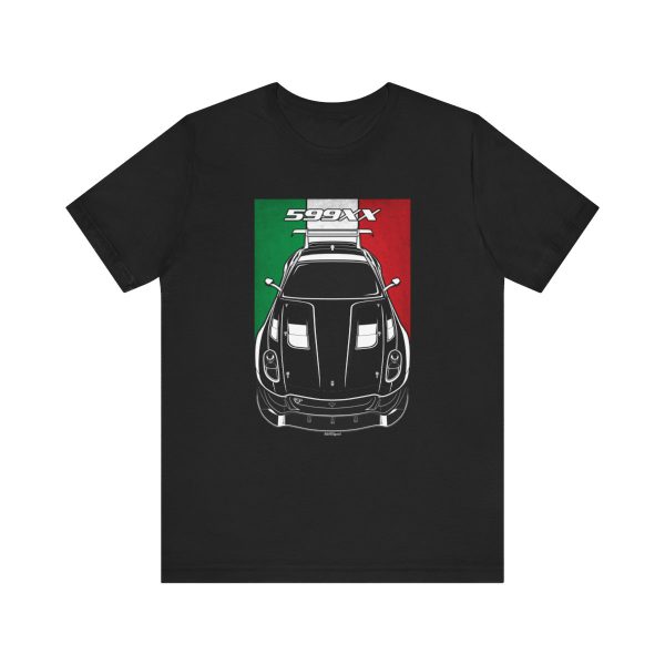 Ferrari 599XX Evolution T-shirt - Italy Flag Shirt Black by Auto Art Apparel