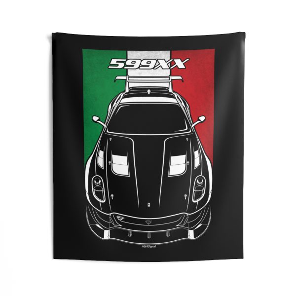 Ferrari 599XX Evolution Tapestry - Italy Flag Wall Art 50 x 60 inch by Auto Art Apparel