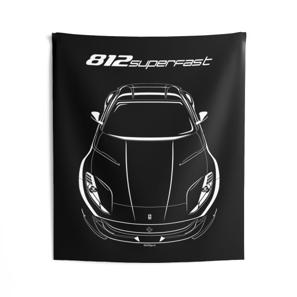Ferrari 812 Superfast Tapestry 50 x 60 inch by Auto Art Apparel
