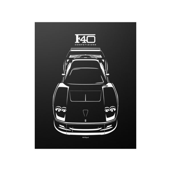 Ferrari F40 Competizione Poster 16 x 20 inch by Auto Art Apparel
