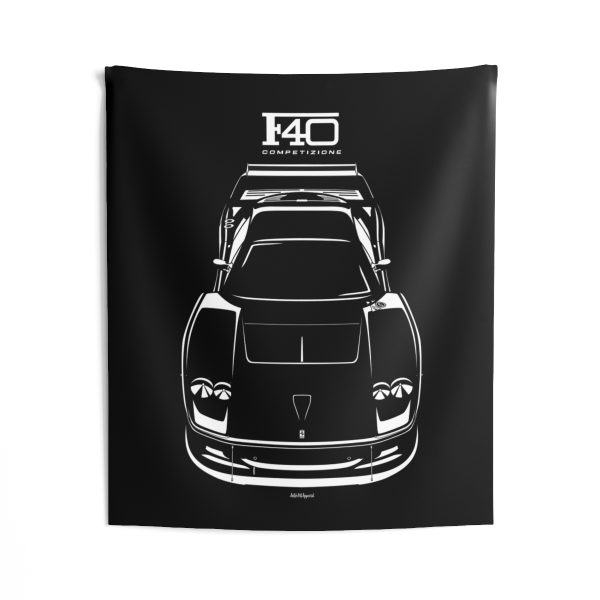 Ferrari F40 Competizione Tapestry 50 x 60 inch by Auto Art Apparel