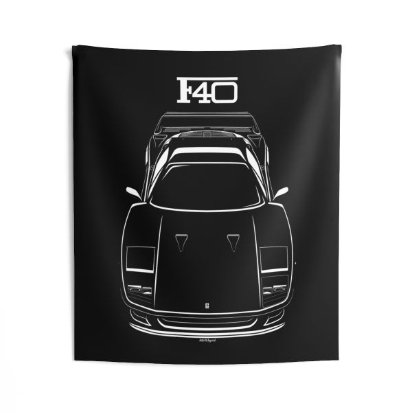 Ferrari F40 Tapestry 50 x 60 inch by Auto Art Apparel