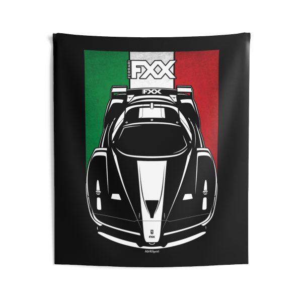 Ferrari FXX Tapestry - Italy Flag Wall Art 50 x 60 inch by Auto Art Apparel