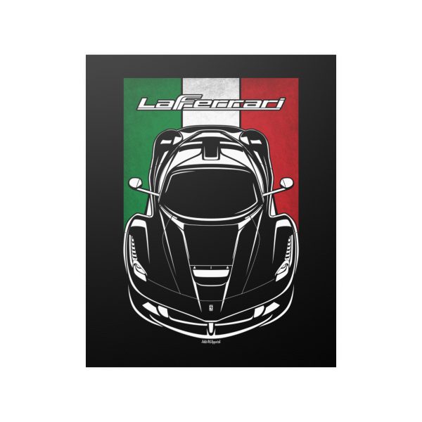 Ferrari LaFerrari Poster - Italy Flag Print 16 x 20 inch by Auto Art Apparel