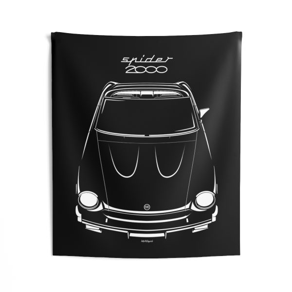 Fiat 124 Sport Spyder Tapestry 50 x 60 inch by Auto Art Apparel