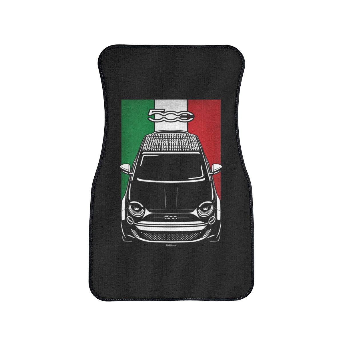 Fiat 500 la Prima Car Mat - Italy Flag Floor Mats Front Carpet Floor Mats by Auto Art Apparel