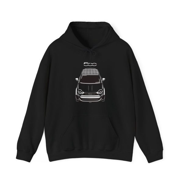 Fiat 500 la Prima Hoodie Black by Auto Art Apparel