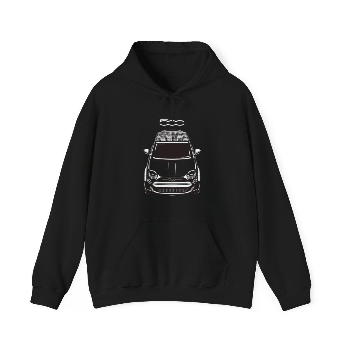 Fiat 500 la Prima Hoodie Black by Auto Art Apparel