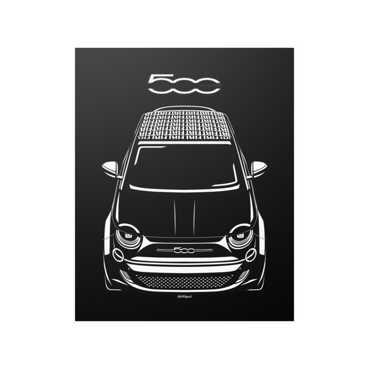 Fiat 500 la Prima Poster 16 x 20 inch by Auto Art Apparel