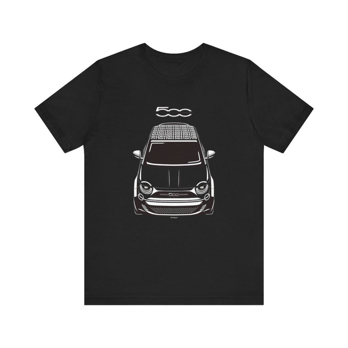 Fiat 500 la Prima T-shirt Black by Auto Art Apparel