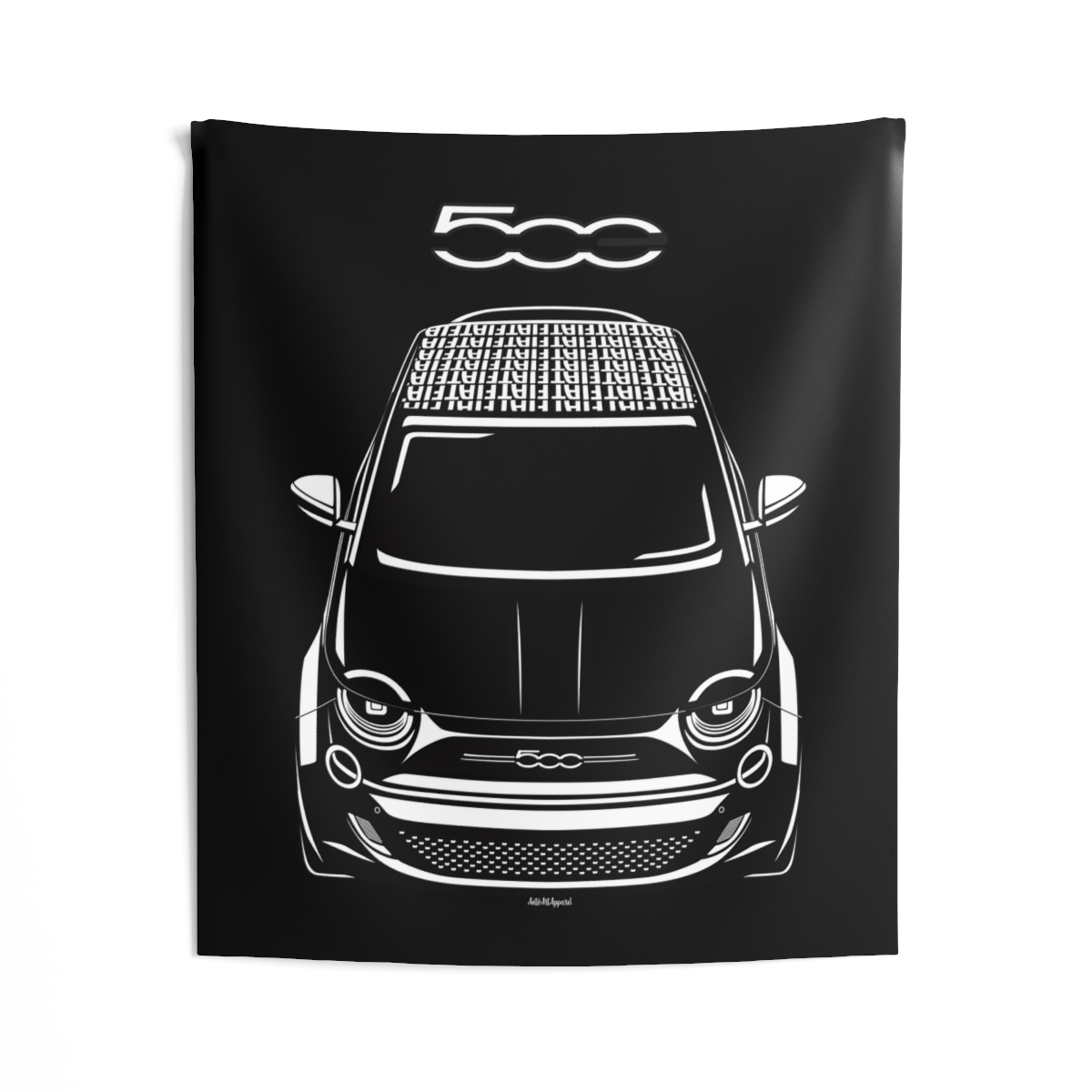 Fiat 500 la Prima Tapestry 50 x 60 inch by Auto Art Apparel