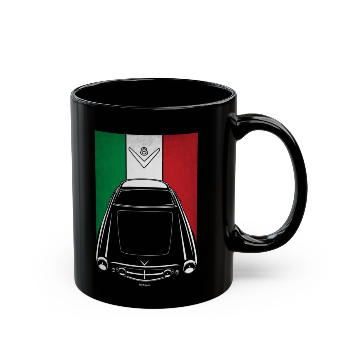 Fiat 8V Supersonic Mug - Italy Flag Coffee Mug 11 oz by Auto Art Apparel