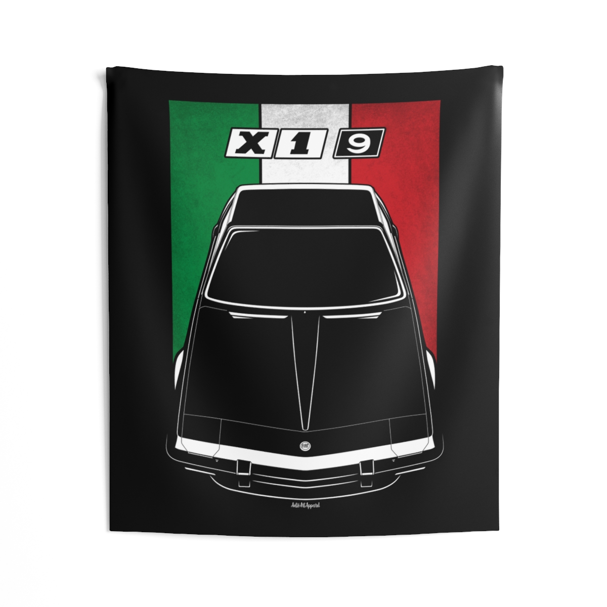 Fiat X1 9 Tapestry - Italy Flag Wall Art 50 x 60 inch by Auto Art Apparel