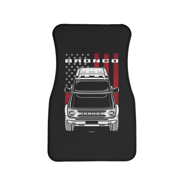 Ford Bronco 2021-2024 Car Mat - US Flag Floor Mats Front Carpet Floor Mats by Auto Art Apparel