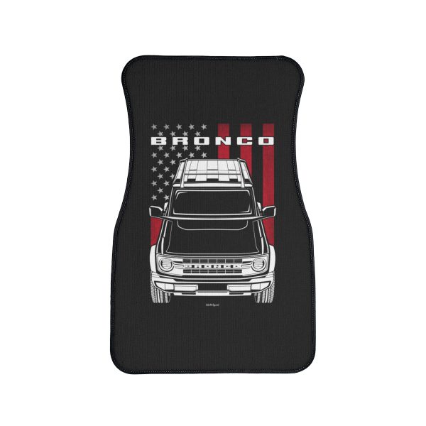 Ford Bronco Base 2021-2023 Car Mat - US Flag Floor Mats Front Carpet Floor Mats by Auto Art Apparel