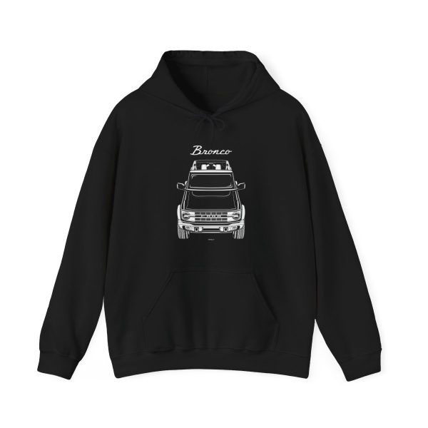 Ford Bronco Heritage Edition Hoodie Black by Auto Art Apparel