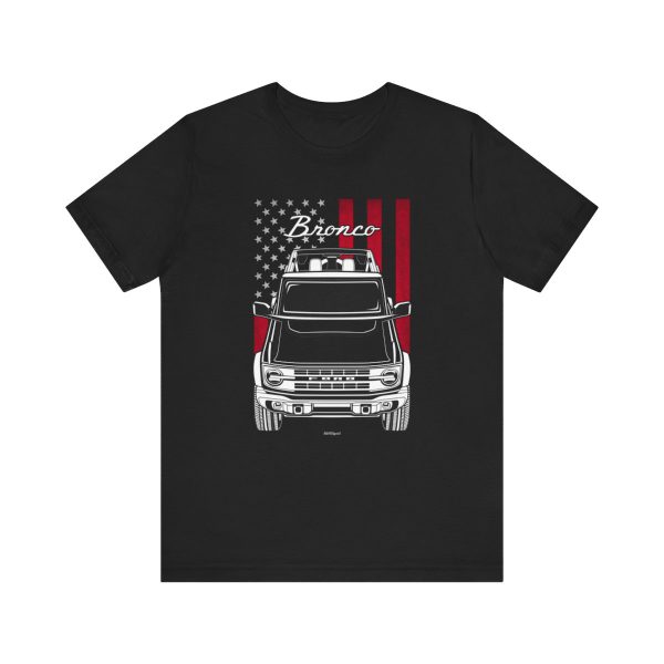 Ford Bronco Heritage Edition T-shirt - US Flag Shirt by Auto Art Apparel