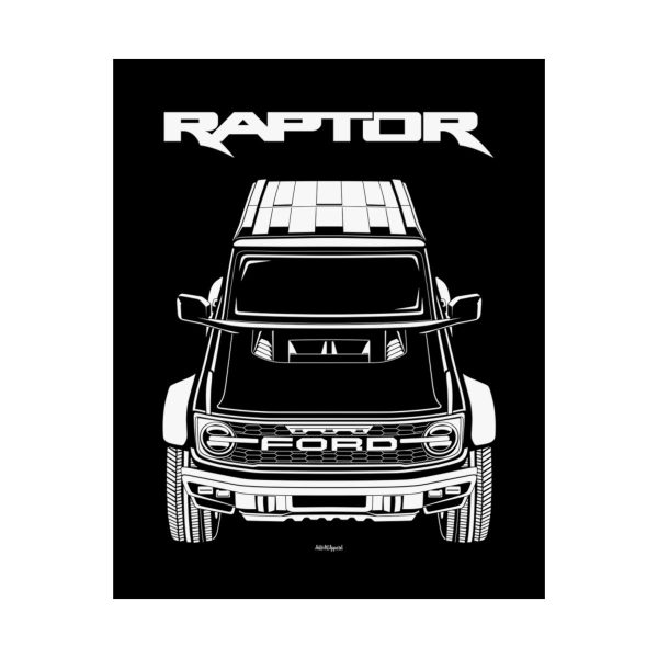 Ford Bronco Raptor Poster 16 x 20 inch by Auto Art Apparel
