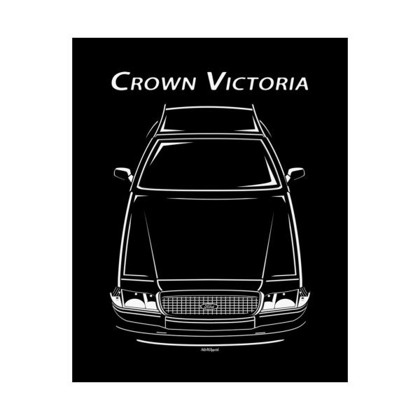 Ford Crown Victoria Police Interceptor Poster 16 x 20 inch by Auto Art Apparel