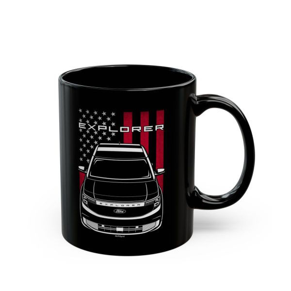 Ford Explorer EV 2024 Mug - US Flag Coffee Mug 11 oz by Auto Art Apparel