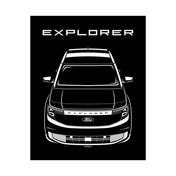 Ford Explorer EV 2024 Poster 16 x 20 inch by Auto Art Apparel