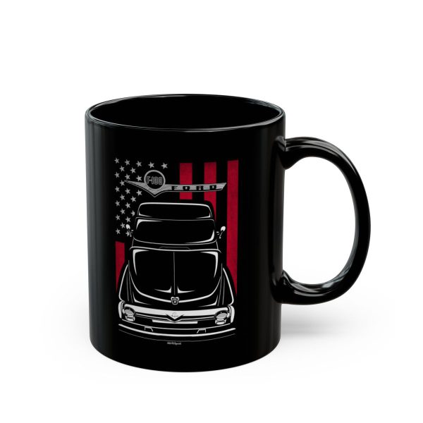 Ford F100 2nd gen Mug - US Flag Coffee Mug 11 oz by Auto Art Apparel