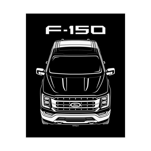 Ford F150 Lariat 2021-2023 Poster 16 x 20 inch by Auto Art Apparel