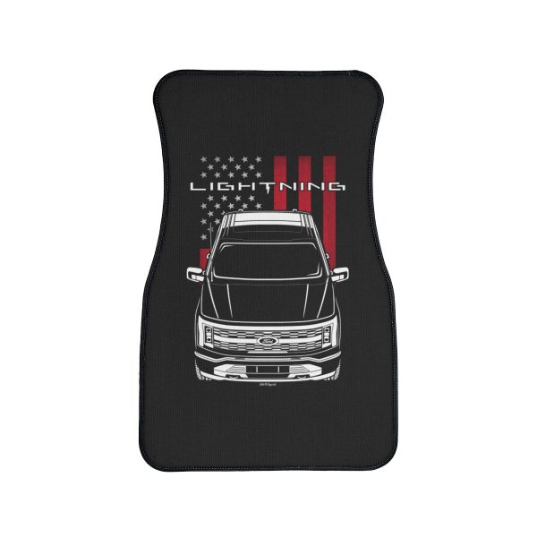 Ford F150 Lightning 2022-2024 Car Mat - US Flag Floor Mats Front Carpet Floor Mats by Auto Art Apparel