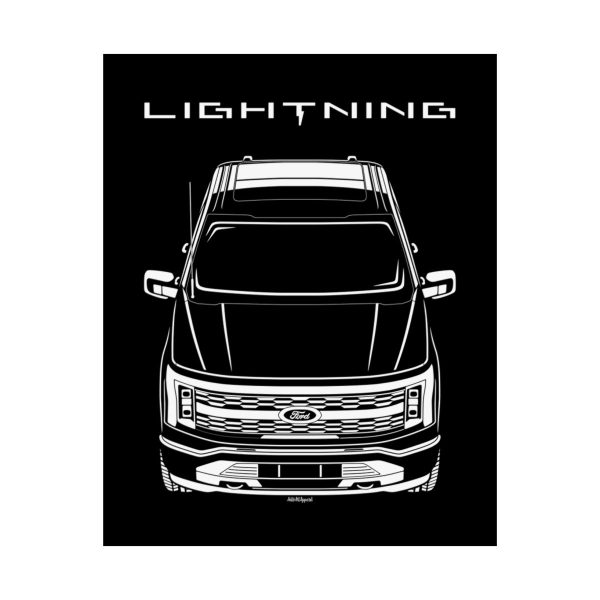 Ford F150 Lightning 2022-2024 Poster 16 x 20 inch by Auto Art Apparel