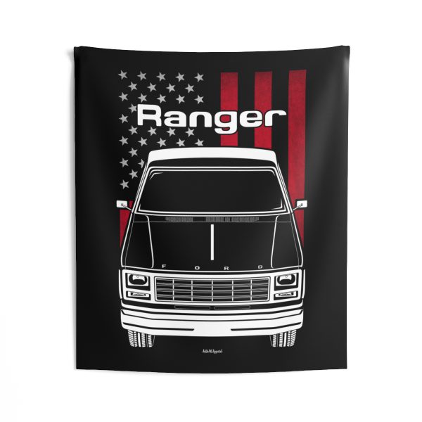 Ford F150 Ranger 1980-1981 Tapestry - US Flag Wall Art 50 x 60 inch by Auto Art Apparel