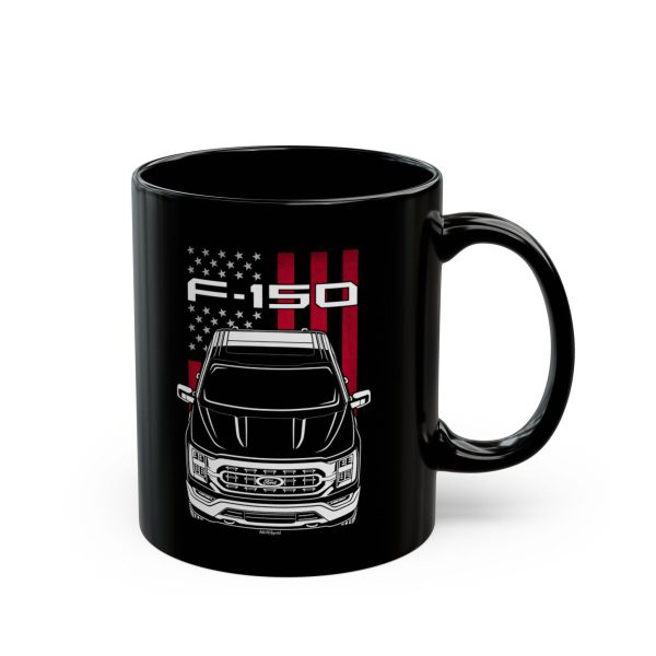 Ford F150 XLT 2021-2023 Mug - US Flag Coffee Mug 11 oz by Auto Art Apparel