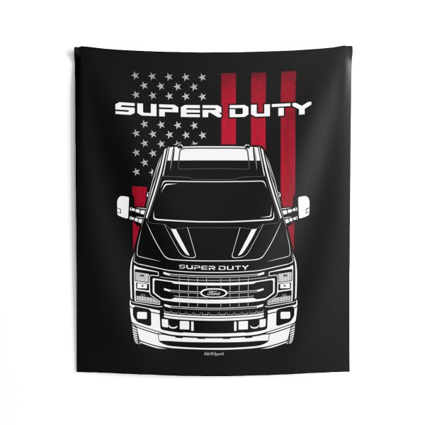 Ford F350 Super Duty 2020-2022 Tapestry - US Flag Wall Art 50 x 60 inch by Auto Art Apparel