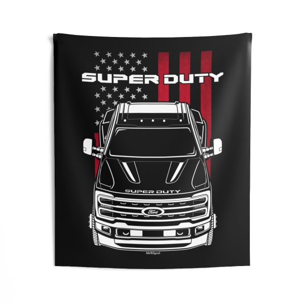 Ford F350 Super duty 2023-2024 Tapestry - US Flag Wall Art 50 x 60 inch by Auto Art Apparel