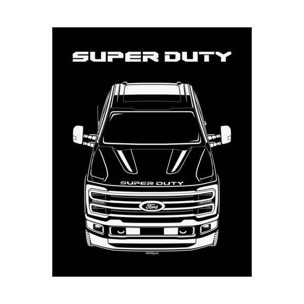 Ford F350 Super duty Limited Edition 2023-2024 Poster 16 x 20 inch by Auto Art Apparel