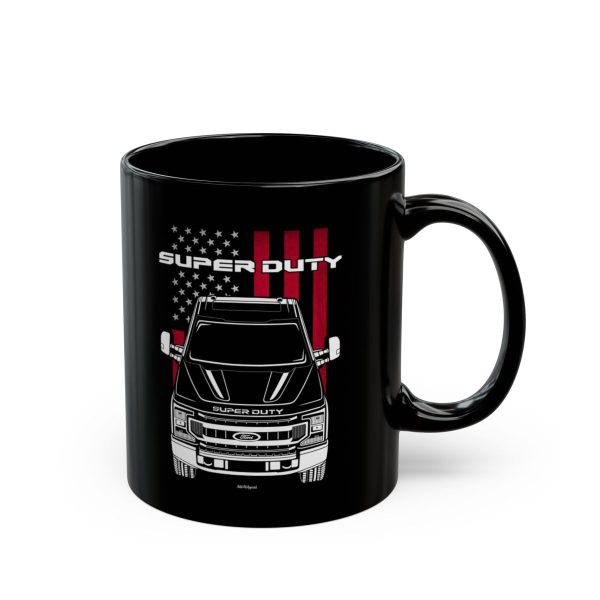 Ford F350 Super Duty XLT 2020-2022 Mug - US Flag Coffee Mug 11 oz by Auto Art Apparel