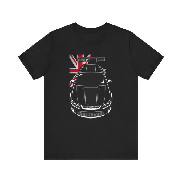 Ford Falcon GT-F 351 Black Stripe T-shirt - Australia Flag Shirt Black by Auto Art Apparel