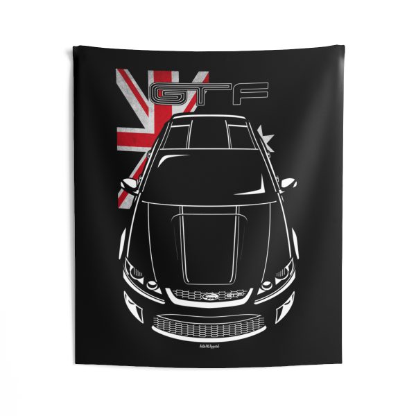 Ford Falcon GT-F 351 Black Stripe Tapestry - Australia Flag Wall Art 50 x 60 inch by Auto Art Apparel