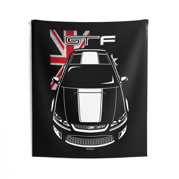 Ford Falcon GT-F 351 White Stripe Tapestry - Australia Flag Wall Art 50 x 60 inch by Auto Art Apparel