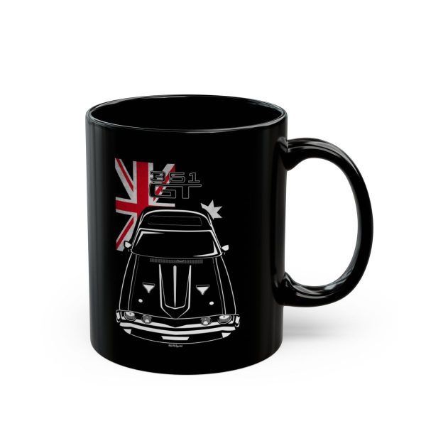 Ford Falcon XA GT 351 Black Mug - Australia Flag Coffee Mug 11 oz by Auto Art Apparel