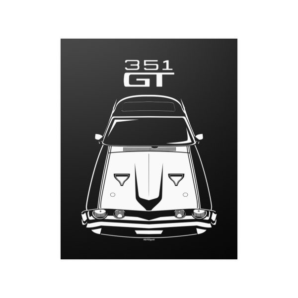 Ford Falcon XA GT 351 White Poster 16 x 20 inch by Auto Art Apparel
